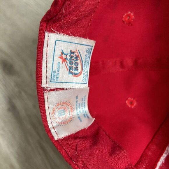 Vintage Wisconsin Badgers Hat Snapback NCAA College Football Red Front Row Cap‎ - Picture 3 of 8